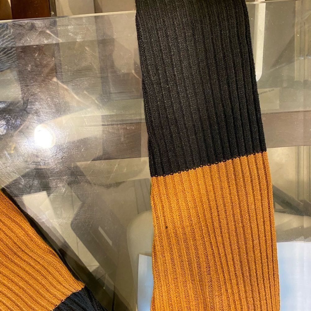 High Neck Sweater Color Block Dress - Picture 6 of 10